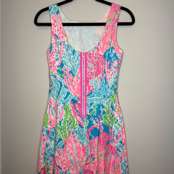 Lilly Pulitzer Blue and Pink Scoop Neck Sundress - Picture 6 of 8